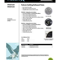 Trader Falcon Exhaust Fans FNCEF200 Ceiling Exhaust Fan Axial 200mm  data sheet