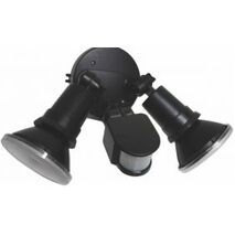 Double Spotlight with Sensor PAR30 Globe Black