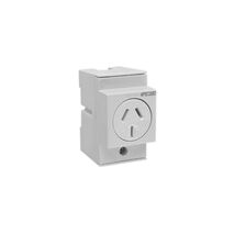 Clipsal 4PSO20D MAX4 Socket Outlet DIN Mounted 20A 250V 3 Pin 2.5 Module Double Pole