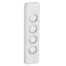 CLIPSAL Architrave Switch 4 Gang White