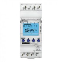 Theben Time Switch, Digital 240VAC, 1 Channel, 2 Module, Din Mount with Power Reserve, ON-OFF, Pulse, Cycle