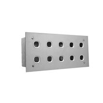 Clipsal B10/30/5 Switch Plate 10 Gang Stainless Steel 2 Rows Of 5