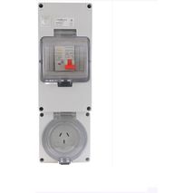 Industrial RCD Protected Combination Socket Outlet 3 pin 15A