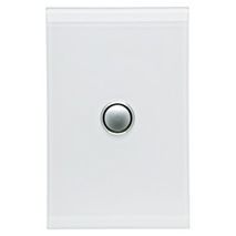 CLIPSAL Saturn Push-Button One Gang Switch (Pure White) With LED Indicator