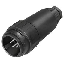 5+PE  Male Pins Bayonet locking Connector with Strain Relief and Cable Retention Contacts included