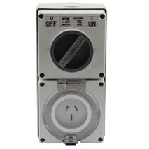 MYW 3 Pin 20A Combination Switch Socket Flat