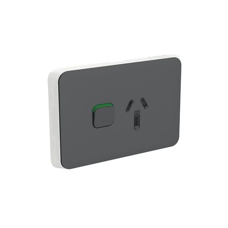 Clipsal 3015C-AN Iconic - Skin Socket Outlet Cover Horizontal Mount For Single Switched Socket