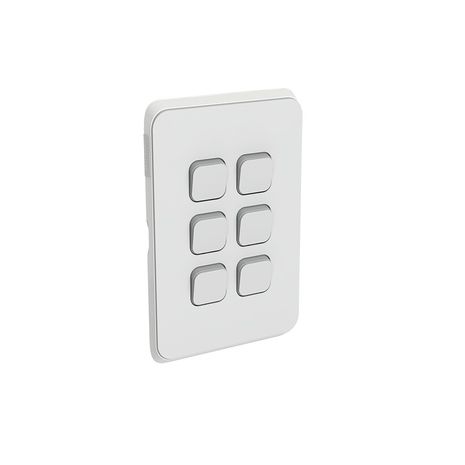 Clipsal 3046C-CY Iconic - Skin Switch Plate Cover 6 Gang Vertical/horizontal Mount