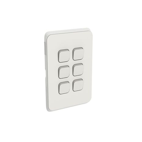 Clipsal 3046C-WY Iconic - Skin Switch Plate Cover 6 Gang Vertical/horizontal Mount