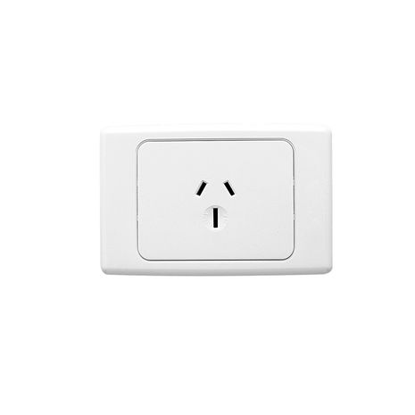 Clipsal 2010/15 Automatic Single Switch Socket Outlet 250vac 15A White Electric