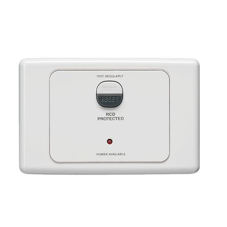 Clipsal 2031RC10 Flush Switch 1 Gang 2 Pole 250VAC 10ma Series 2000 Rcd Protected 2031RC10