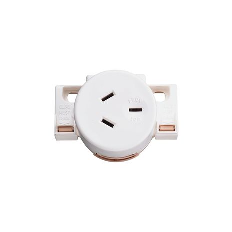 Clipsal 413QC Single Socket Outlet 250vac 10A 3 Pin Quick Connect Surface Mount White Electric