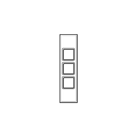 Clipsal 663VH Switch Plate 3 Gang Vertical/horizontal Mount Architrave White