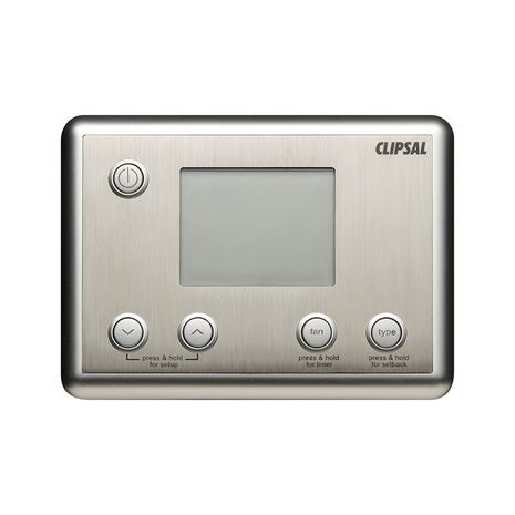 Clipsal 5070THBRSS Thermostat 1 Zone With Control Relay Stainless Steel