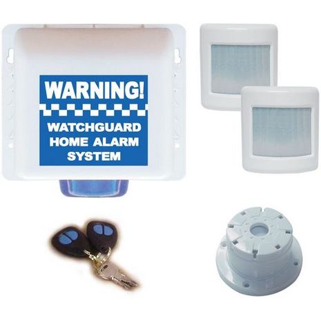 Wguard Wireless Alarm Kit Includes 8 Zone Base with Two Sensors and Two Fobs