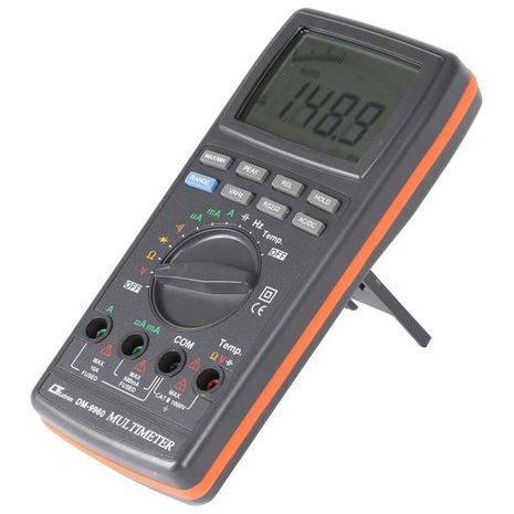 Lutron DM-9960 Digital Multimeter with temperature measurement  CAT III 1000 V  4000 counts A/D, High Resolution Large LCD display with bar graph indicator
