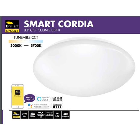 Smart Cordia LED CCT Ceiling Light  works with Alexa and Google Assistant