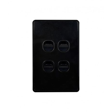Trader Switch Vertical 4 Gang, 10AX/16A 250V black