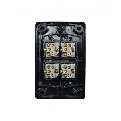 Trader Switch Vertical 4 Gang, 10AX/16A 250V black back