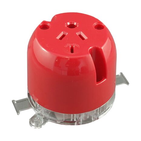 Red Surface Socket Outlet 4 Pin With Loop