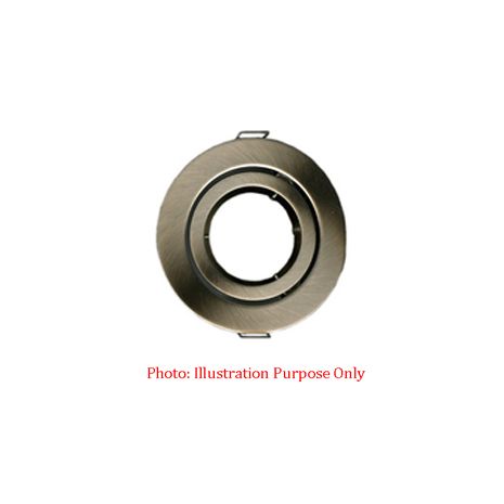 Downlight Fitting Round Fixed (Satin Chrome) 70mm Cut Out