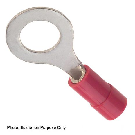 10mm Insulated Terminals Ring Red (pack of 100)