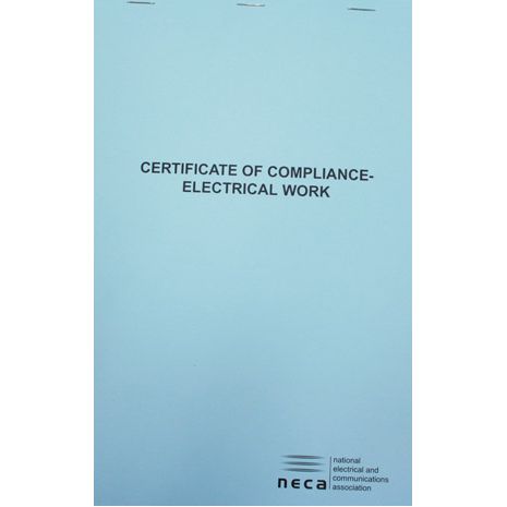 Certificate Of Compliance Electrical Work