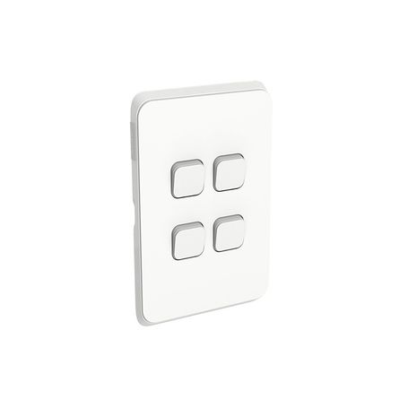 Clipsal 3044C-VW Iconic - Skin Switch Plate Cover 4 Gang Vertical/horizontal Mount
