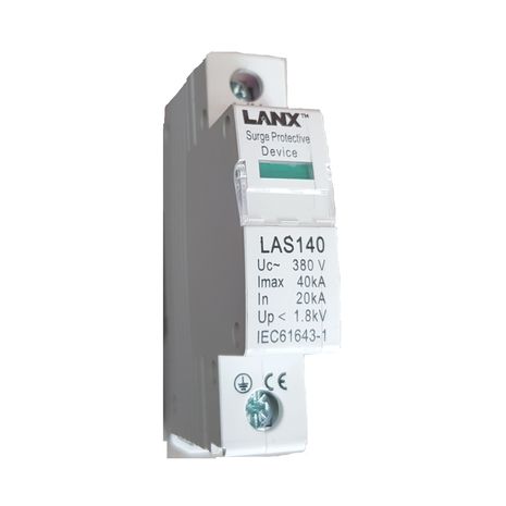 Lanx One Pole Din Rail Surge Protector Device 40ka IEC61643-1