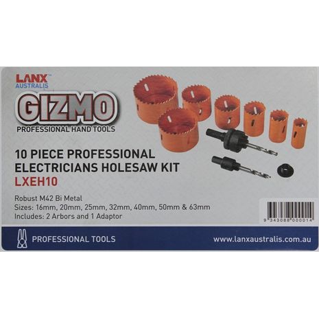 Lanx Australis 10 Piece Holesaw Kit
