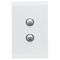 CLIPSAL Saturn Push-Button Two Gang Switch (Pure White) With LED Indicator