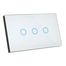 Smart Elite Glass Wall 3 Gang Switches Blue LED indictor  works with Alexa and Google Assistant