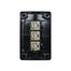 Trader Switch Vertical 3 Gang, 10AX/16A 250V black back