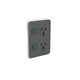 Clipsal 3025VC-AN Iconic - Skin Socket Outlet Cover Vertical Mount For Twin Switched Socket