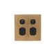 Clipsal BB15V2A Twin Switch Socket Outlet 250V 10A Bb Style Flat Plate Vertical Black