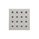 Clipsal 16/30L162/4 Labelled Switch Plate 16 Gang Stainless Steel 4 Rows Of 4