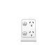 Clipsal 2015/2VS Twin Switch Socket Outlet 250V 10A Vertical Safety Shutter Two Piece Base
