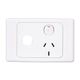Clipsal 2015XUA Single Switch Socket Outlet Extra Switch Aperture 10A White Electric