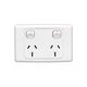 Clipsal 2025/15 Twin Switch Socket Outlet 250V 15A