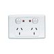 Clipsal 2025N Twin Switch Socket Outlet 250V 10A Indicator