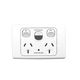 Clipsal 2025RC10 Rcd Protected Twin Switch Socket Outlet 250V 10A 1 Pole 10ma Rcd