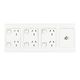 Clipsal 2025V3/30PF Combined 3xtwin Vertical Outlet 250V 10A White Electric