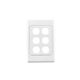 Clipsal 2036VH Flush Surround And Grid Plate 6 Gang Vertical/horizontal Mount Standard Size With 30 Series Aperture