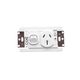 Clipsal A15/15M Single Switch Socket Outlet Mechanism 250V 15A A Style Deep Curved Plate White Electric