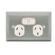 Clipsal A25A Twin Switch Socket Outlet 250V 10A A Style Deep Curved Plate
