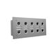 Clipsal B10/30L5 Labelled Switch Plate 10 Gang Stainless Steel 2 Rows Of 5 White Electric