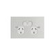 Clipsal BSL25A Twin Switch Socket Outlet 250V 10V Bsl Style