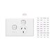 Clipsal C2015/15XI Single Switch Socket Outlet Classic 250V 15A Removable Extra Switch Circuit Identification