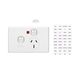 Clipsal C2015/15XNI Single Switch Socket Outlet Classic 250V 15A Removable Extra Switch Indicator Circuit Identification
