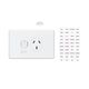 Clipsal C2015I Single Switch Socket Outlet Classic 250V 10A Circuit Identification